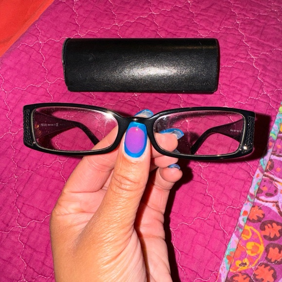 Black Prada frames with Swarovski crystals - Picture 2 of 11